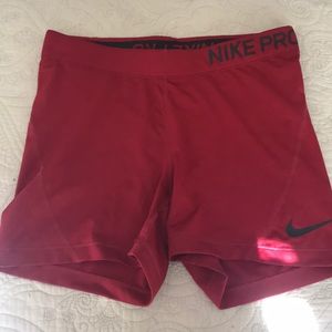 Maroon Dri-fit Nike compression shorts